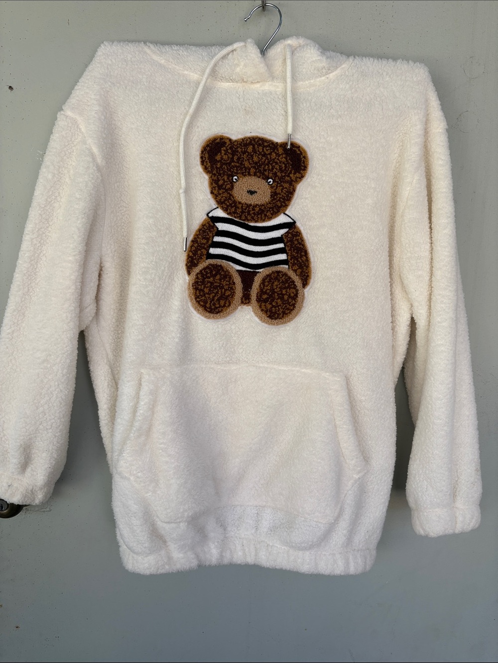 Almost Famous women’s Cream Teddy Sherpa Mittens Set M